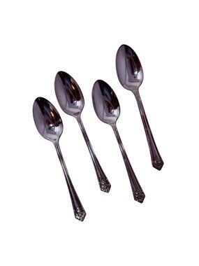 4 Oval Soup Spoons‎ Her Majesty Silverplate Flatware 1931 International Silver
